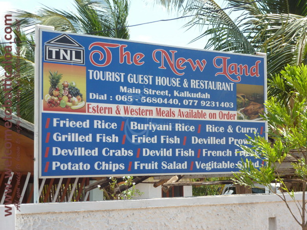 The New Land 18 - Kalkudah Guesthouse & Restaurant - Welcome to Batticaloa